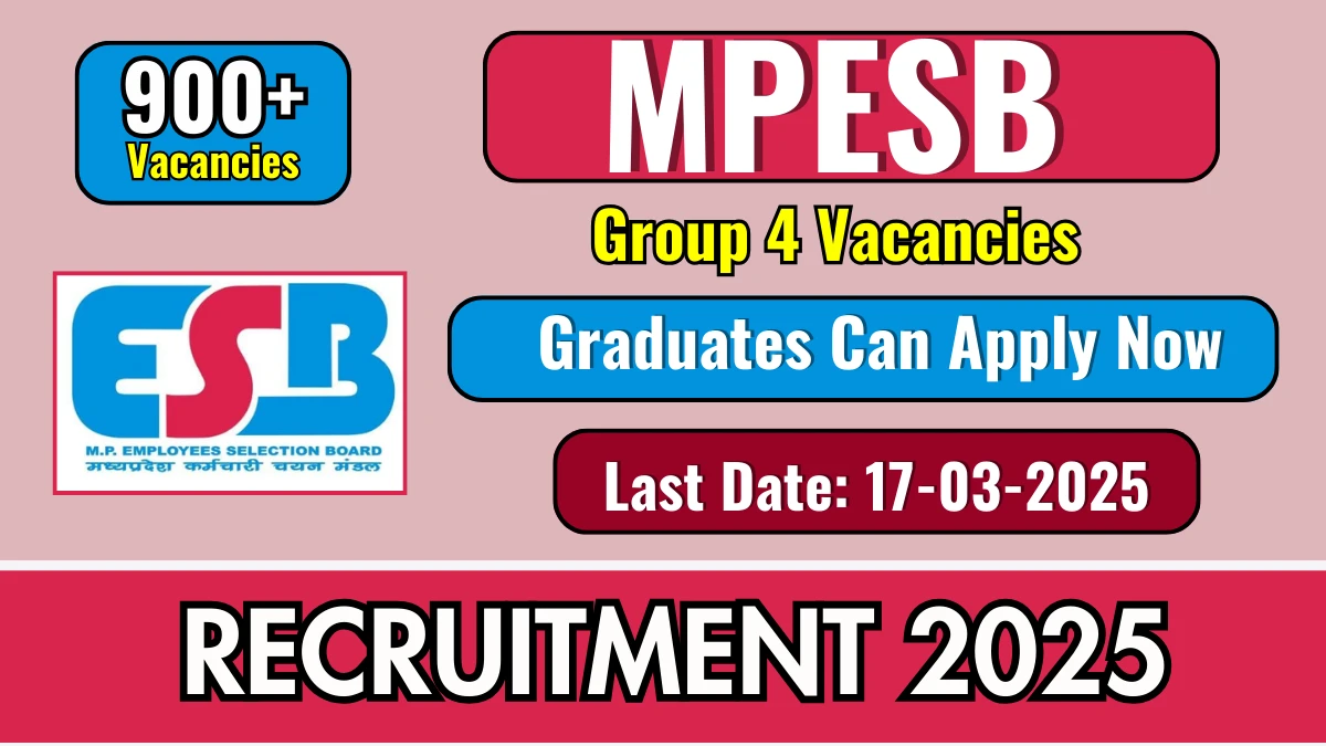 MPESB Group 4 Vacancy 2025